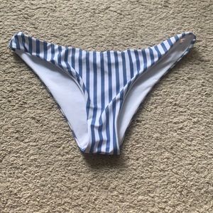 blue and white striped bikini bottoms